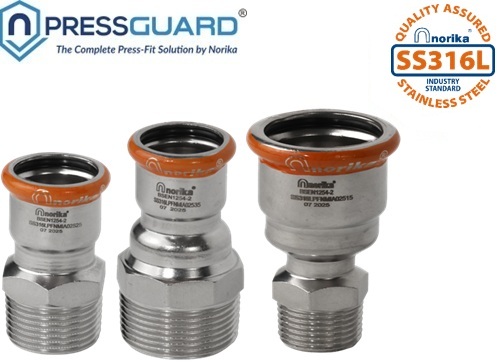 keluli tahan karat 316L press-fit penyesuai soket (MI)